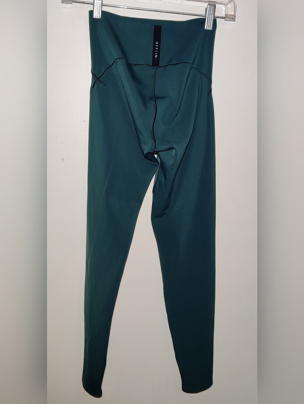 OFFLINE by Aerie Womens XS High Waisted Leggings Teal Green Blue Yoga Pants 7/8 - Picture 4 of 4